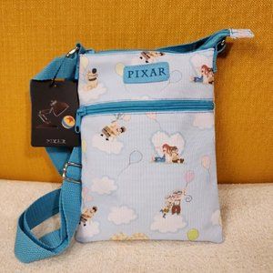 Bioworld Disney Pixar UP Balloons Clouds Characters Passport Crossbody Bag NEW